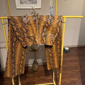 AKIRA Vibrant Snake Print Straight Leg Pants